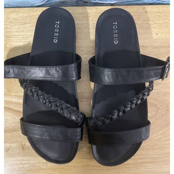 TORRID Sandals MENS Size 11 Black Strappy Style S1-26 - Picture 2 of 3